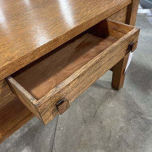 Craftsman Style Oak Library Table 1/Drawer