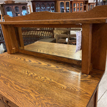 Load image into Gallery viewer, Antique Oak Sideboard w/Beveled Mirror