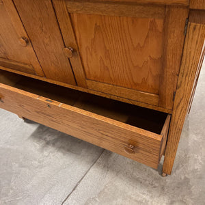 Antique Oak Sideboard w/Beveled Mirror