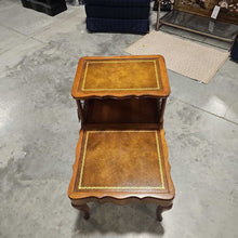 Load image into Gallery viewer, Leather Top End Table 2 Tier