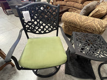 Load image into Gallery viewer, Hampton Bay Bistro Set Table w/ 2 Rocking Chairs Green Sunbrella seat Cushion