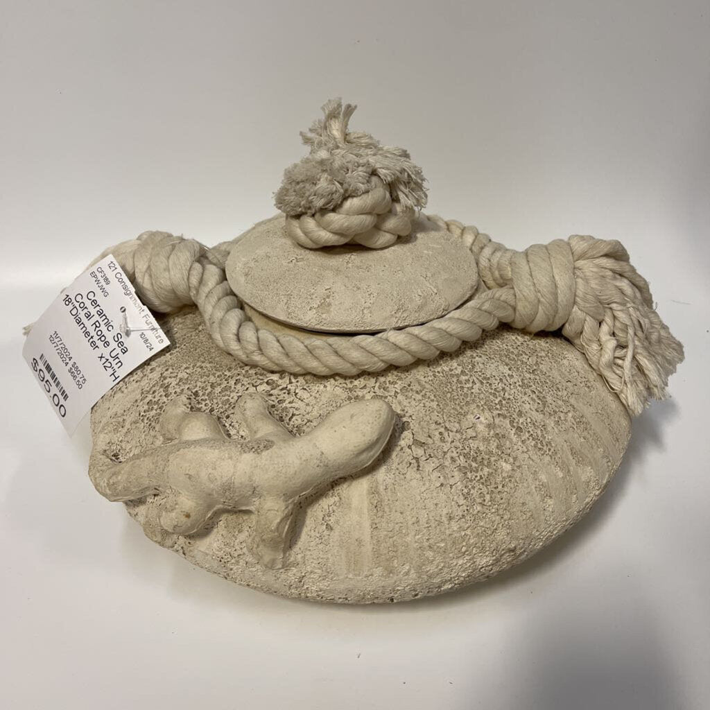 Ceramic Sea Coral Rope Urn