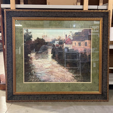 Load image into Gallery viewer, Ornate Framed &quot;Fritz Thaulow Village on the Bank&quot;