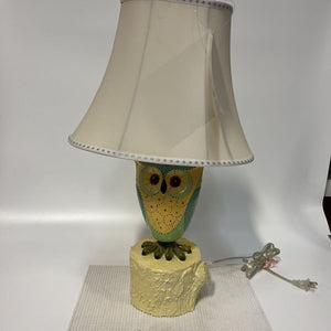 Dotted Owl Table Lamp w/ White Shade