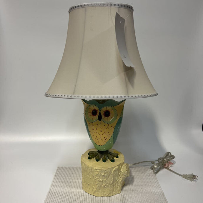 Dotted Owl Table Lamp w/ White Shade