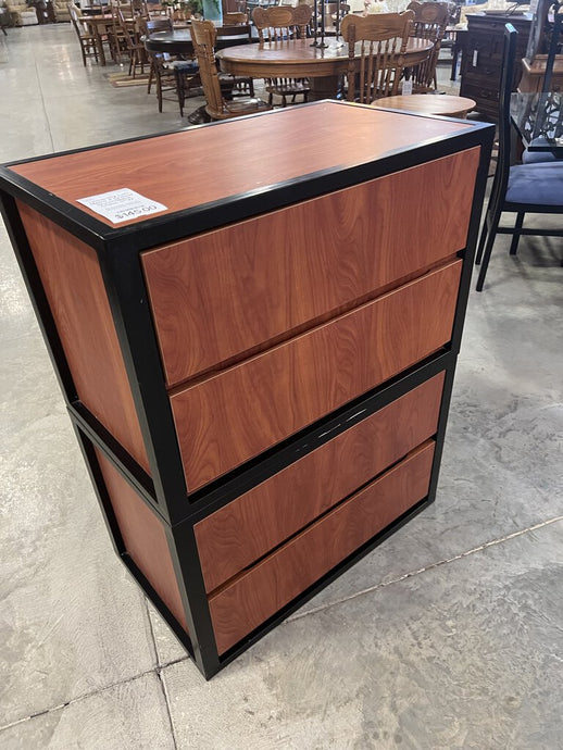 University Loft Metro 4 Drawer Brown/Black Chest