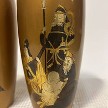 Load image into Gallery viewer, Pair of Gilt Bronze Japanese Vases w/Immortal Figures Signed