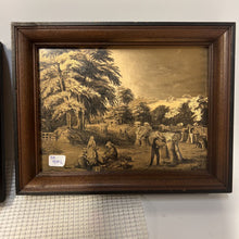 Load image into Gallery viewer, Pair of Currier &amp; Ives Etched Gold Foil