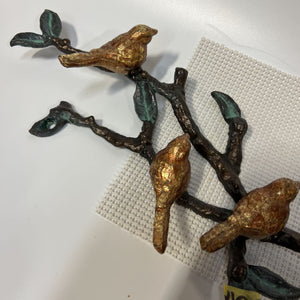 Cast Iron Birds on a Branch Wall Hanging