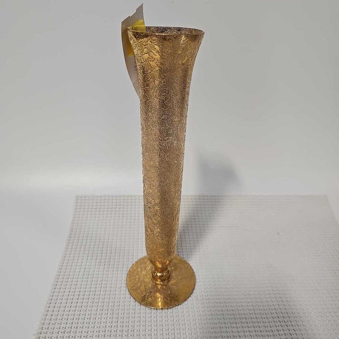 Vintage Glastonbury Flower Vase 22k Gold