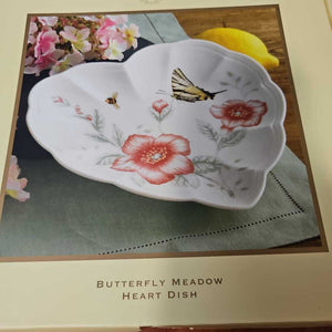 Lenox Set of 4 - 4 Piece Dishware w/ Butterfly Meadow Heart Dish