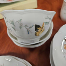 Load image into Gallery viewer, Lenox Set of 4 - 4 Piece Dishware w/ Butterfly Meadow Heart Dish