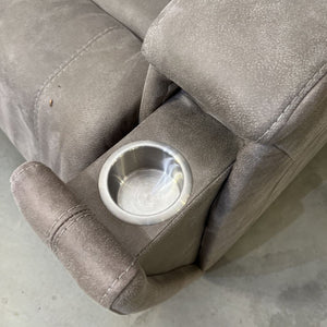 Ashley Power Recliner Micro Suede w/Cup Holder