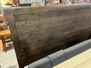 Queen Headboard w/Footboard Rustic Brown