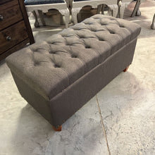 Load image into Gallery viewer, Coaster Grey Tufted Ottoman w/Storage