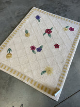 Load image into Gallery viewer, Woolmark Cream Rug w/Floral Accent