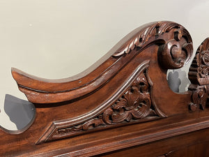 Ornate Wood Queen Canopy 4 Poster Bed