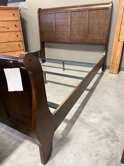 Queen Brown Sleigh Bed Frame