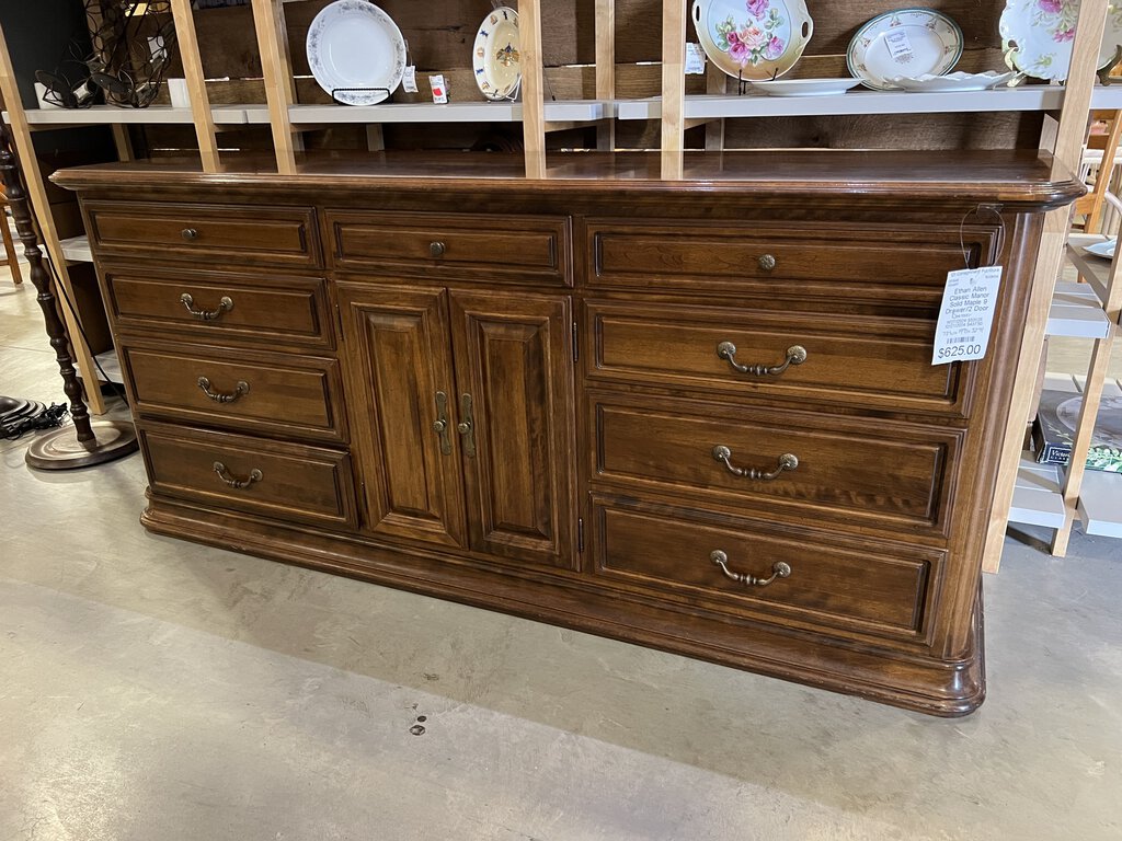 Ethan Allen Classic Manor Solid Maple 9 Drawer/2 Door Dresser