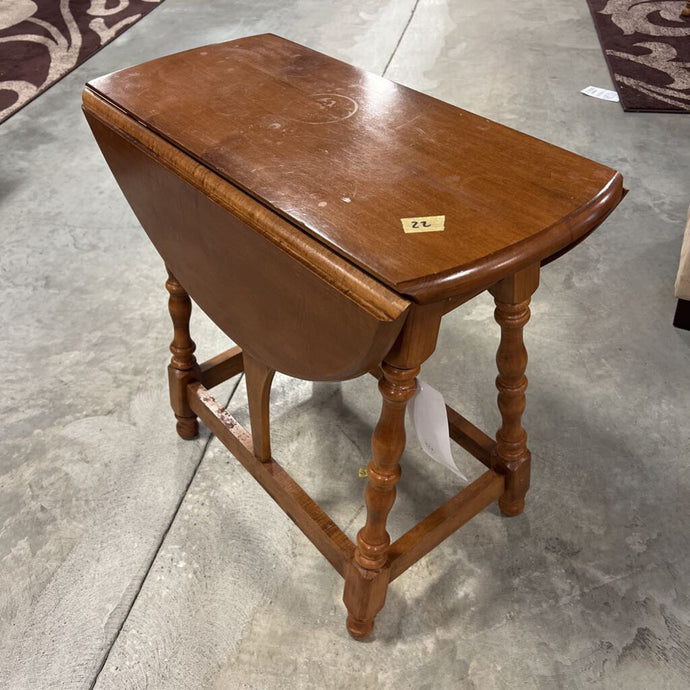 O'Heurn Solid Maple Small Drop Leaf End table