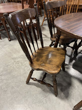 Load image into Gallery viewer, Dark Brown Dining Table w/3 Leaves &amp; 6 Chairs