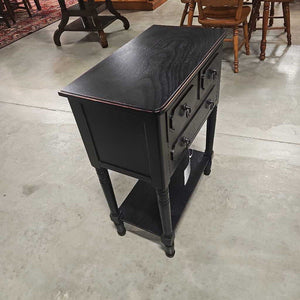 Black 3 Drawer Side Table