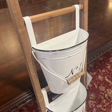 Load image into Gallery viewer, Metal Hanging Storage/Planter Buckets on Ladder