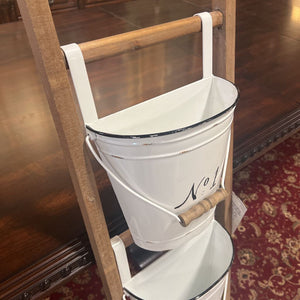 Metal Hanging Storage/Planter Buckets on Ladder