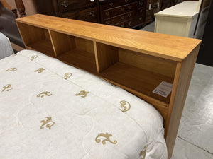 Full Size Blonde Bookcase Bed