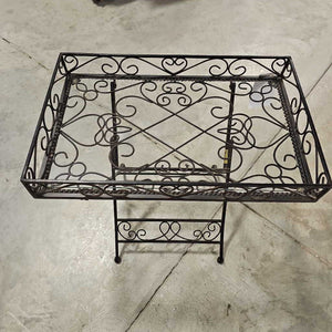 Southern Living Glass & Iron Folding Tray