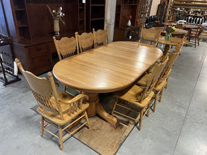 Set of 8 Oak Dining Chairs