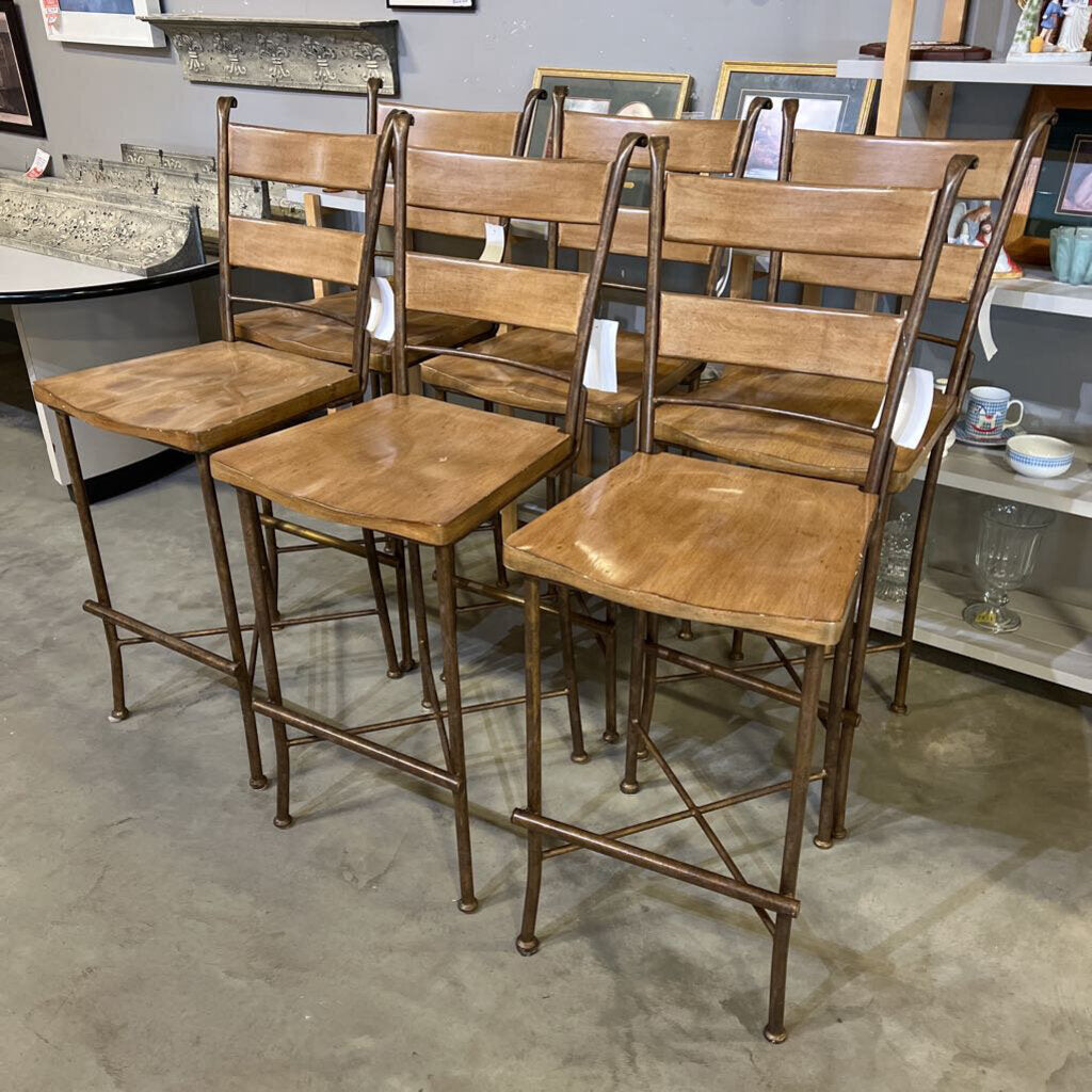 Metal/Wood Bar Stool