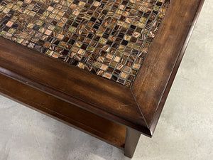 Coffee Table w/Copper Mosaic Tile Top