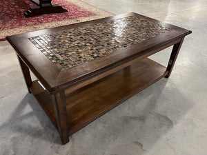 Coffee Table w/Copper Mosaic Tile Top