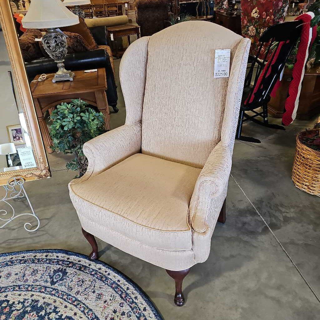 Queen Anne Wingback Accent Chair