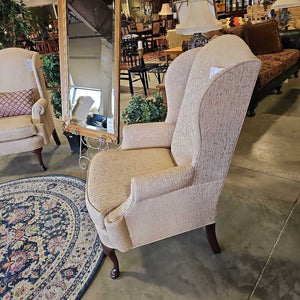 Queen Anne Wingback Accent Chair