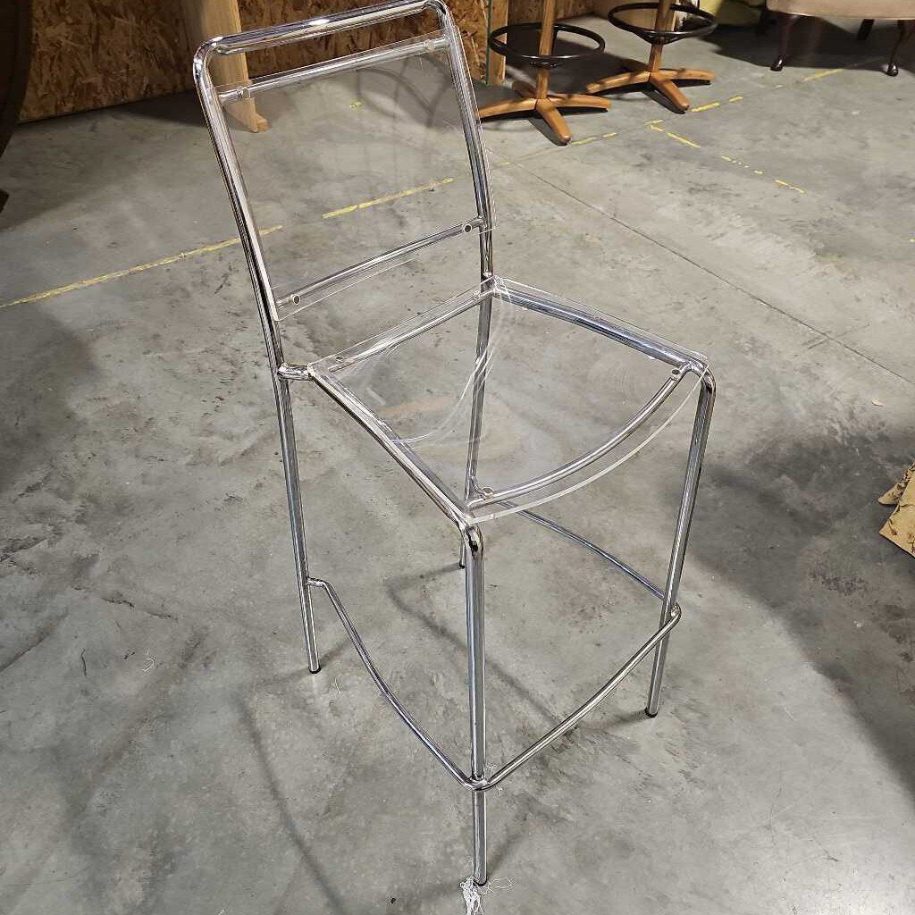 Clear Lucite Bar Stool