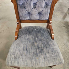 Load image into Gallery viewer, Blue Victorian Antique Accent Chair