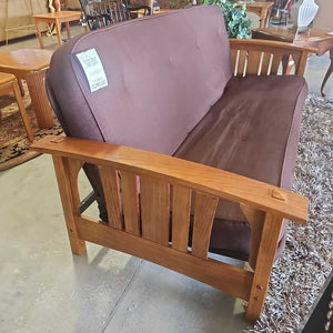 Brown Wood Futon