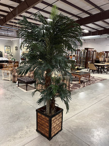 Potted Faux Palm Tree