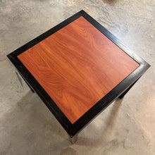 Load image into Gallery viewer, Black Metal Frame End Table w/Wood Tone Top