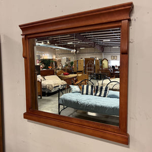 Brown Wood Framed Wall Mirror