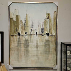 Framed City Landscape by Buddy Whitlock