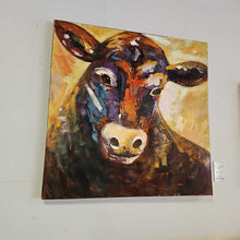 Load image into Gallery viewer, Colorful Cow on Canvas