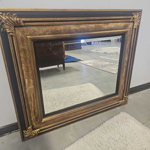 Black/Gold Framed Beveled Mirror