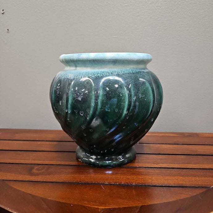 Hull Green Swirl Vase #803
