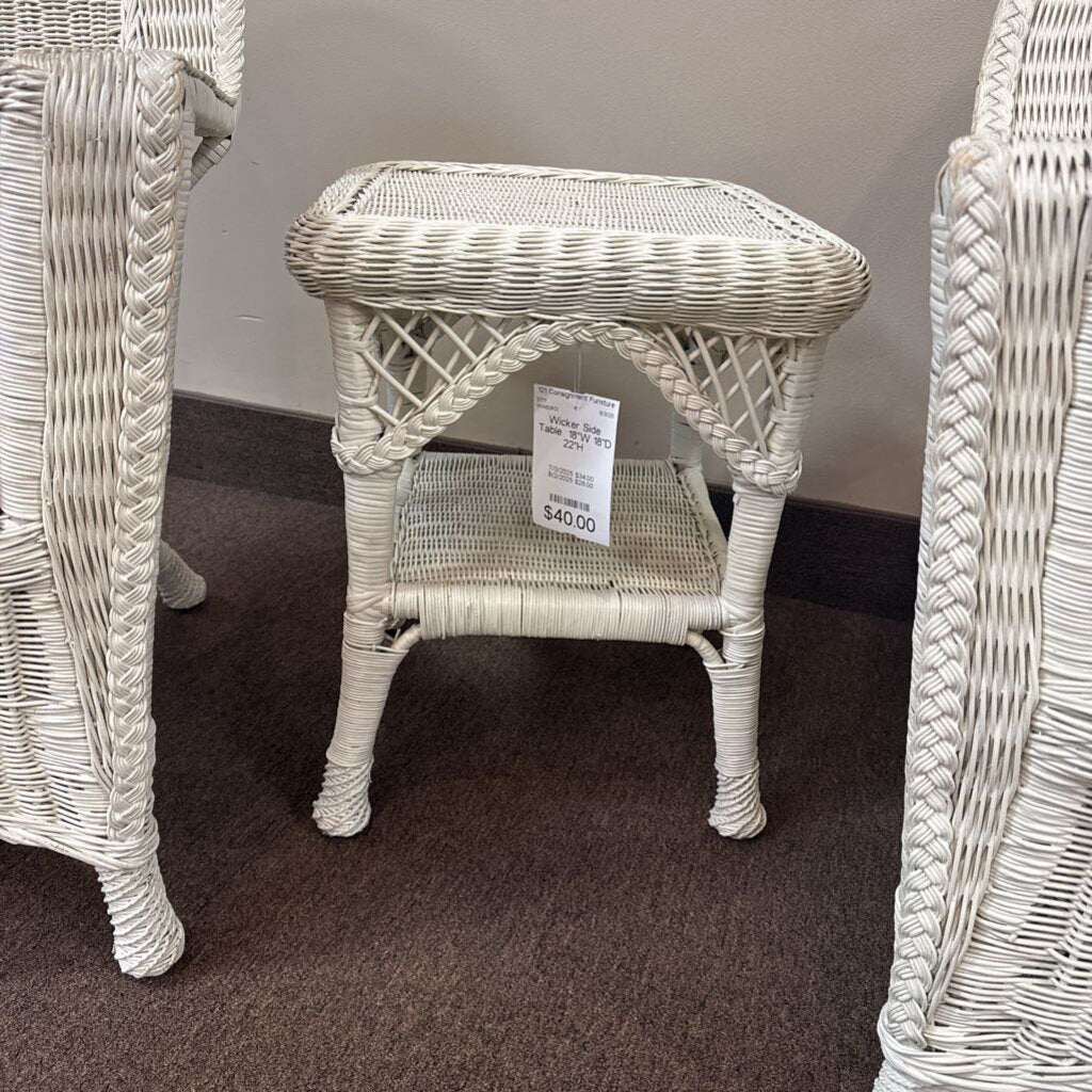 Wicker Side Table