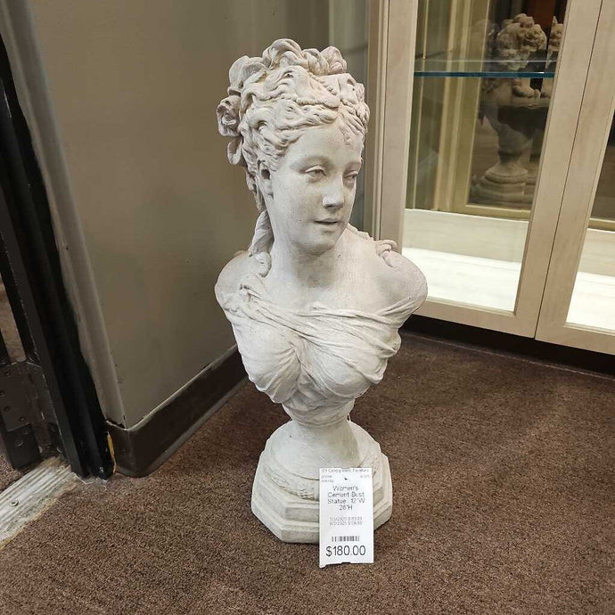 Women's Cement Bust Statue