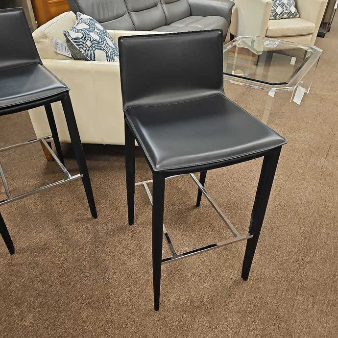 Black Leather Bar Stool