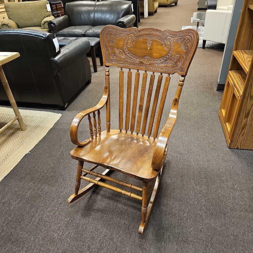 Vintage Press Back Rocking Chair